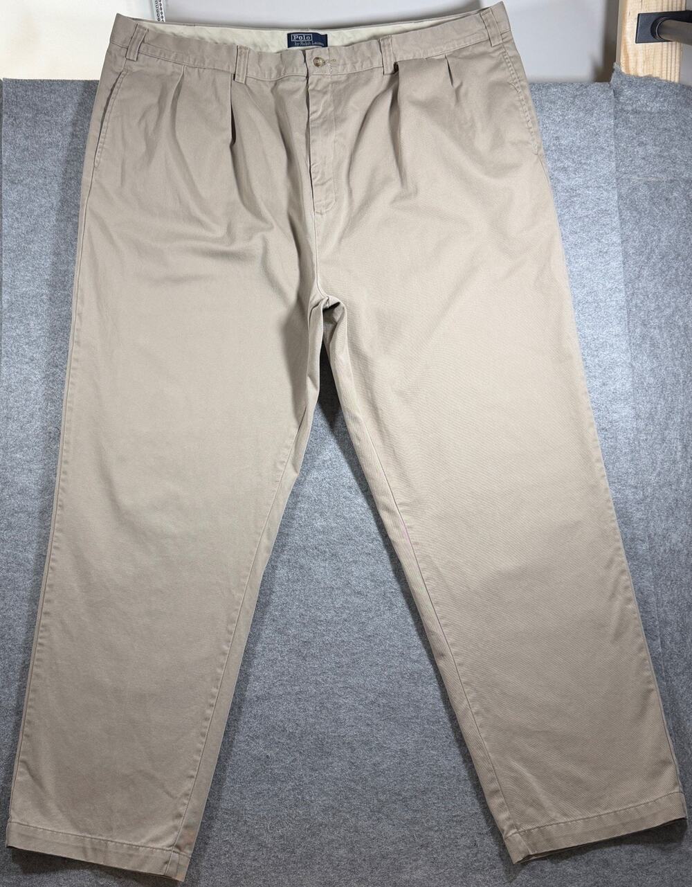Vintage 90s Polo by Ralph Lauren Andrew Pant 48x32 Men’s Khaki Chinos